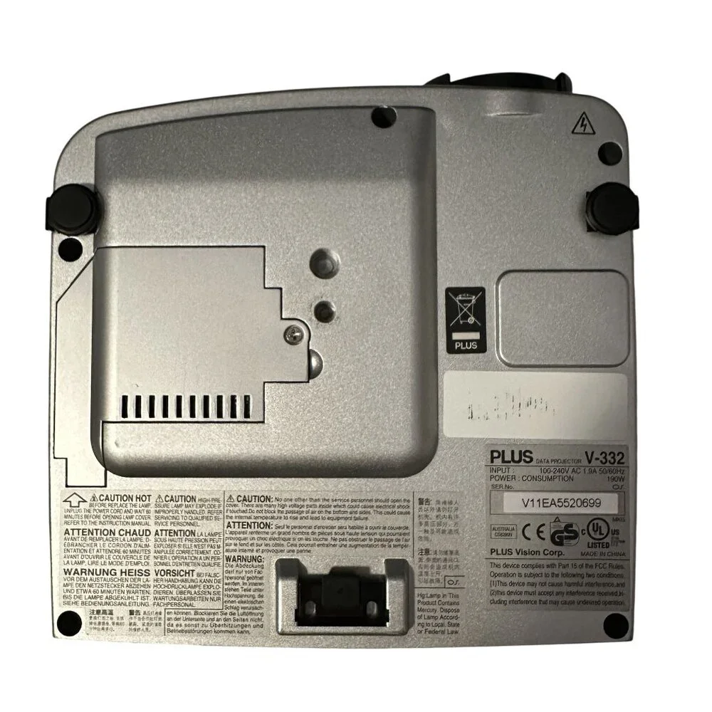 PLUS V-332 DLP Projector Portable XGA 1200 Lumens Business Corporate Case Remote